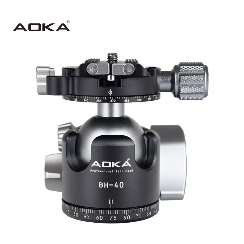 

AOKA BH40R Ballhead Professional Aluminum Double Panoramic Head For Camera Tripod With Quick Release Plate Free Shipping