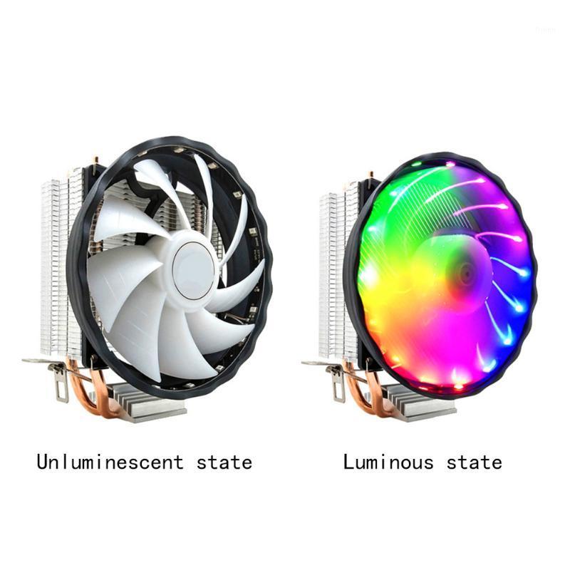 

3 Pin Desktop Computer Cooling Led Copper Silent 12V CPU Cooler RGB Fan Durable 2 Heatpipes Radiator For LGA 1155/1151 AMD1