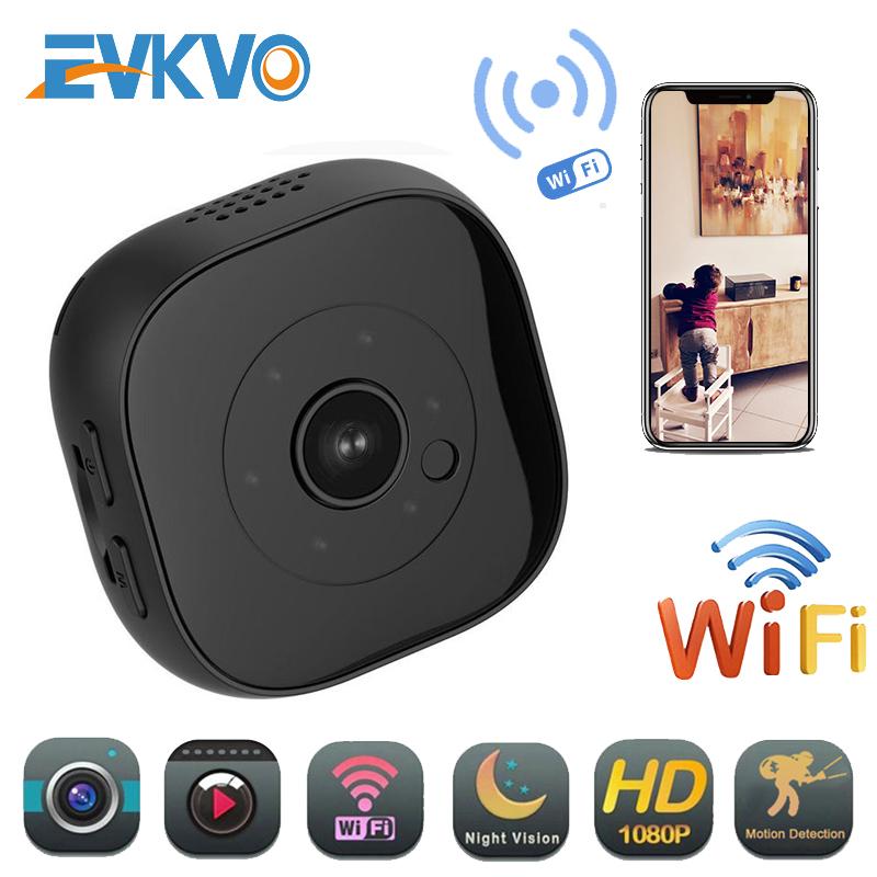 

EVKVO 1080P Battery Mini Camera Wifi IP Camera 2600mAh Battery Wifi mini IR Night Surveillance Security