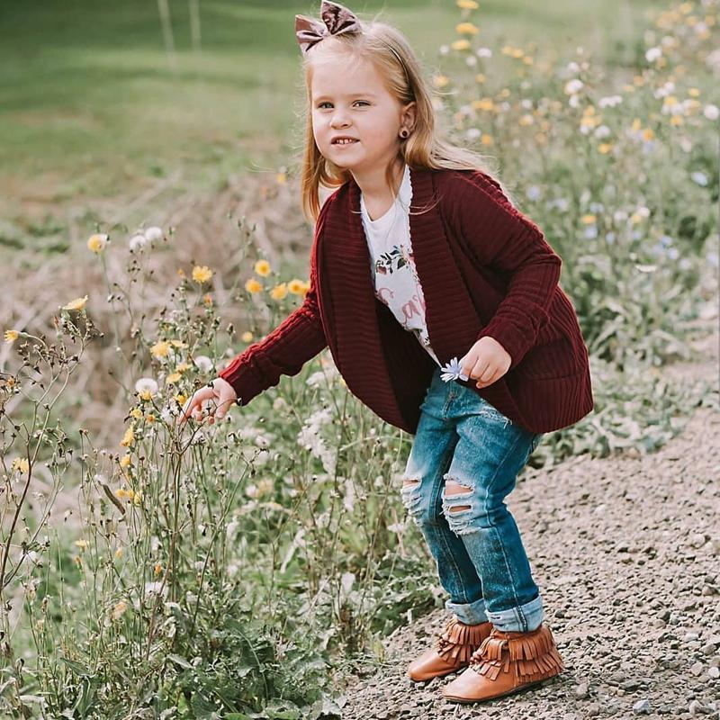 

Autumn Winter Cotton Sweater Top Baby Children's Clothing Boys Girls Knitted Cardigan Sweater Kids Spring Solid Print Wear