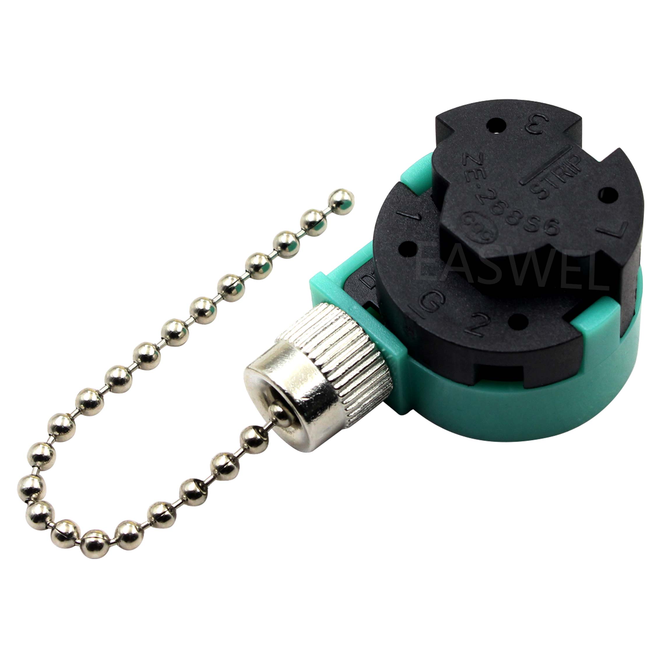 Interruptor de luz para ventilador con cadena de lat/ón de 2 pulgadas Sourcingmap juego de 2