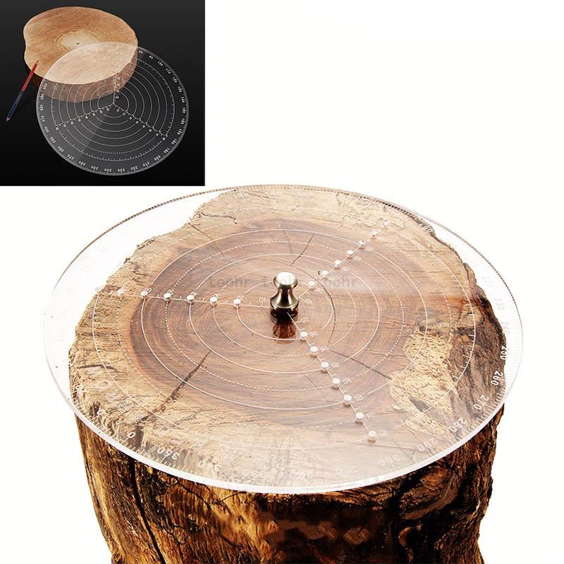

20/30cm Center Finder ruler Woodworking for Woodturners Bowls Lathe Work Clear Acrylic Drawing Circles Diameter