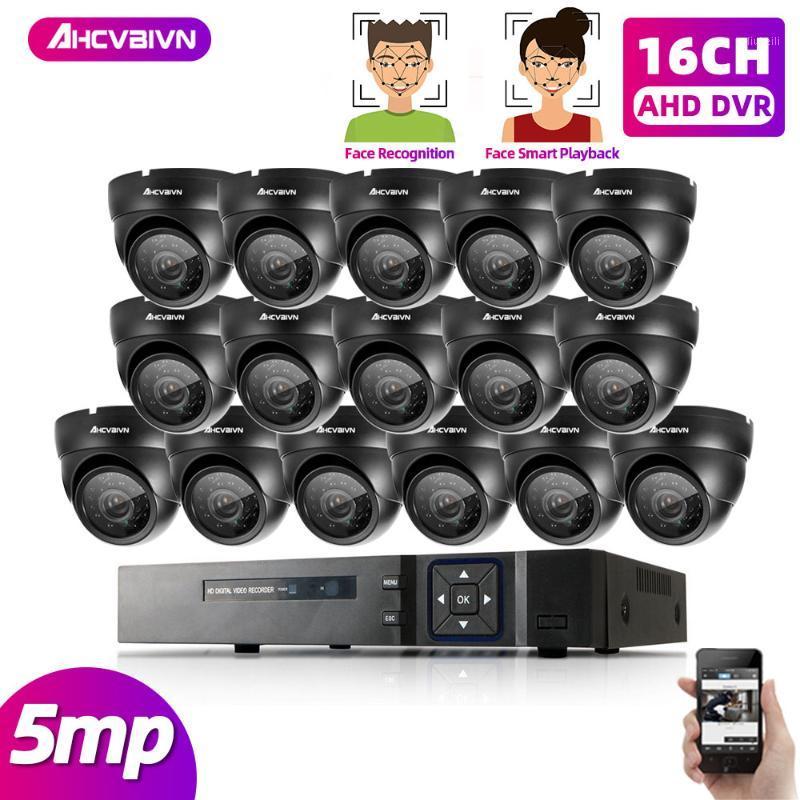 

H.265 8CH 16CH 5MP AHD DVR Kit CCTV System 16pcs 5MP 2592*1944P HD Outdoor Waterproof Dome Camera P2P Security Surveillance Set1