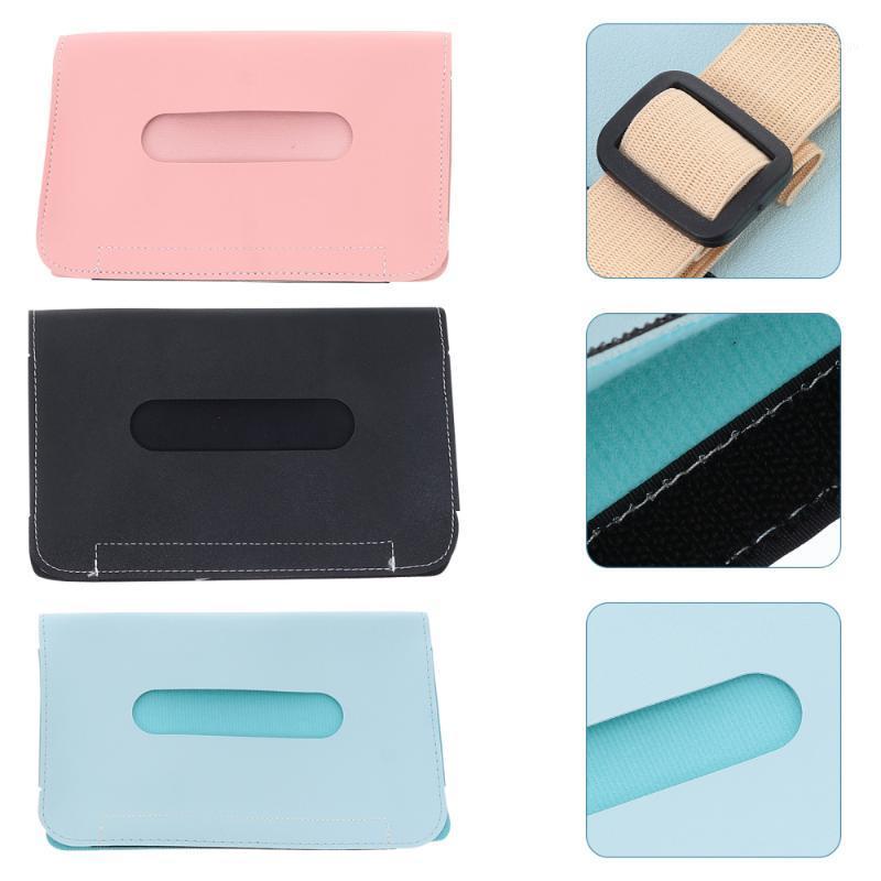 

Storage Bags 3pcs Car Sun Visor Tissue Boxes Holder Leather Hanging Bag Organizer