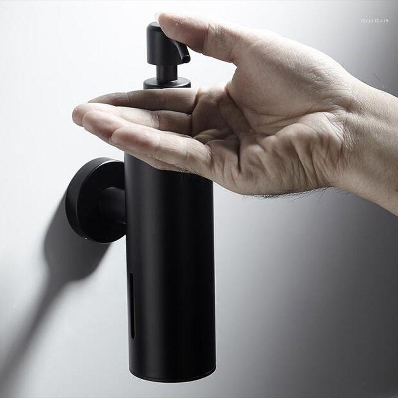 

200ml Wall Mounted Bathroom Shower Soap and Lotion Dispenser Bottle Pump Stainless Steel Tower Shampoo Dispenser Black1