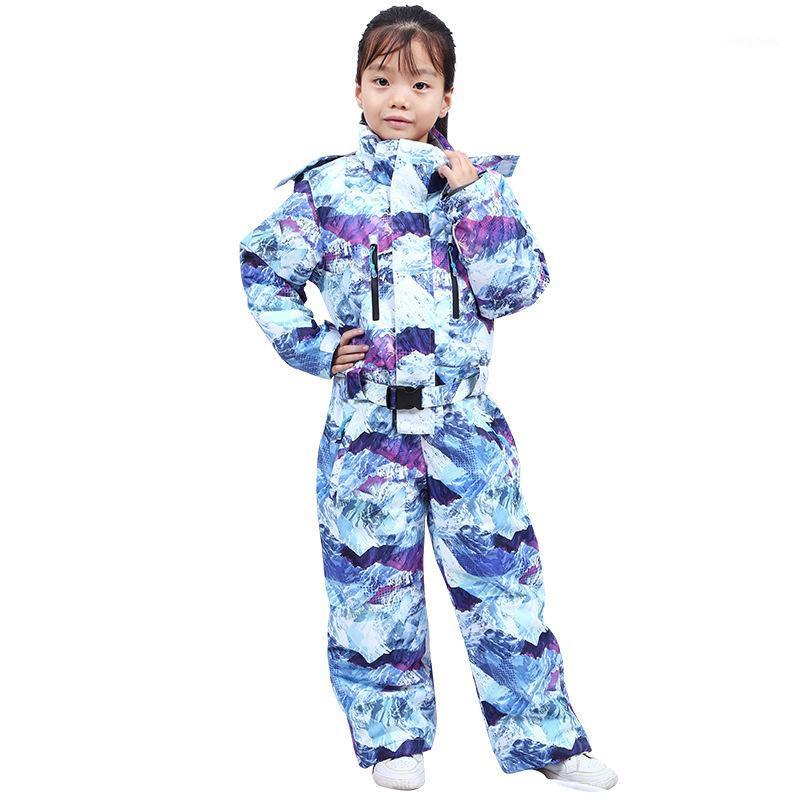 

2021 Winter New Children One-Piece Ski Suit Warm Girl Overalls Outdoor Snowboard Jacket Boy Jacket Kids Ski Suit1, Red