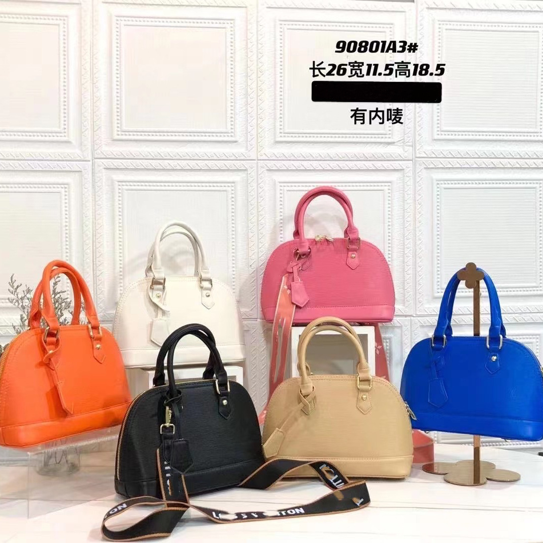 

Handbag Women Luxurys Designers Bags 2021 4-color Casual travel ribbon tote bag PU material fashion shoulder bag's wallet, White