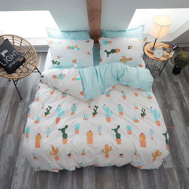 

Cactus Succulent Plants 4pcs Girl Boy Kid Bed Cover Set Duvet Cover Adult Child Bed Sheet Pillowcase Comforter Bedding Set 610191, 2tj-61015-003