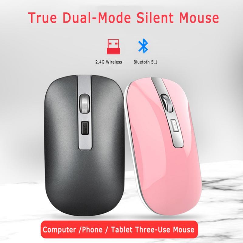 

New Wireless Mouse Silent Computer Gaming Mouse 1600 DPI Ergonomic Mause Noiseless Sound USB Bluetooth Mice For Laptop