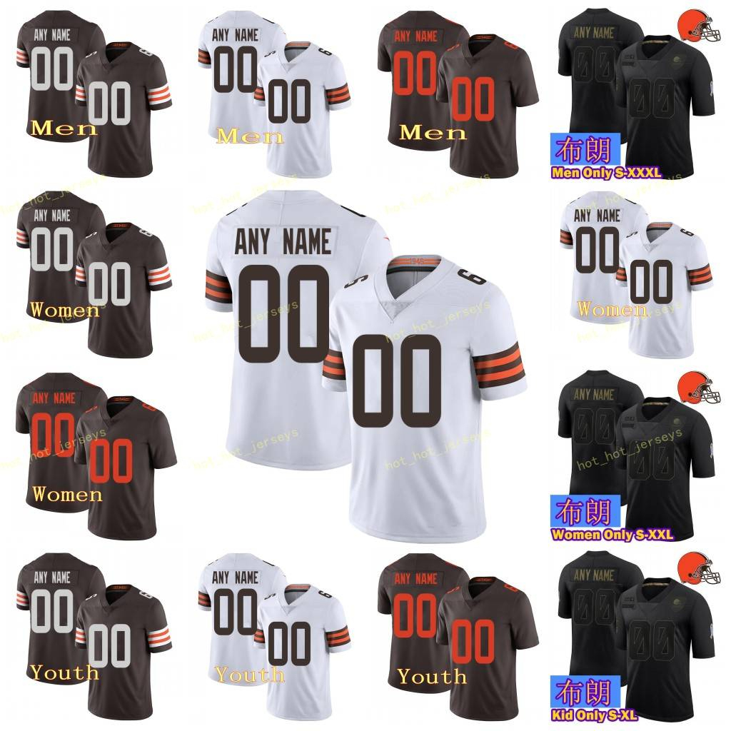 

Custom Football Jerseys Nick Chubb Baker Mayfield Odell Beckham Jr Myles Garrett Jarvis Landry CleveIand brovvn Men Women Kids, Black;red