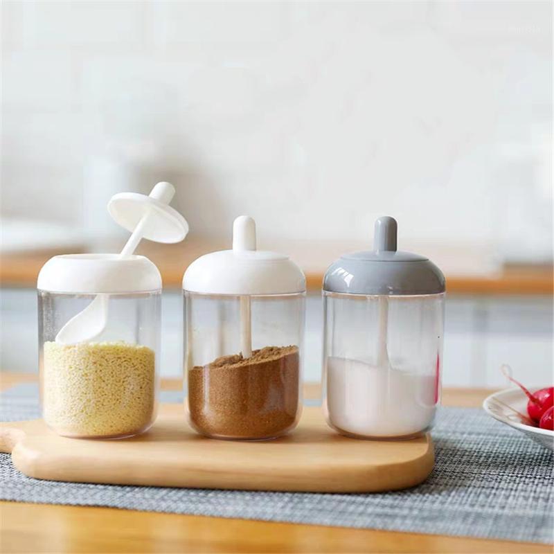 

Creative Seasoning Jar Comes With A Spoon Cover Transparent Cute Feeding Bottle Shape Simple Stylish High Quality1