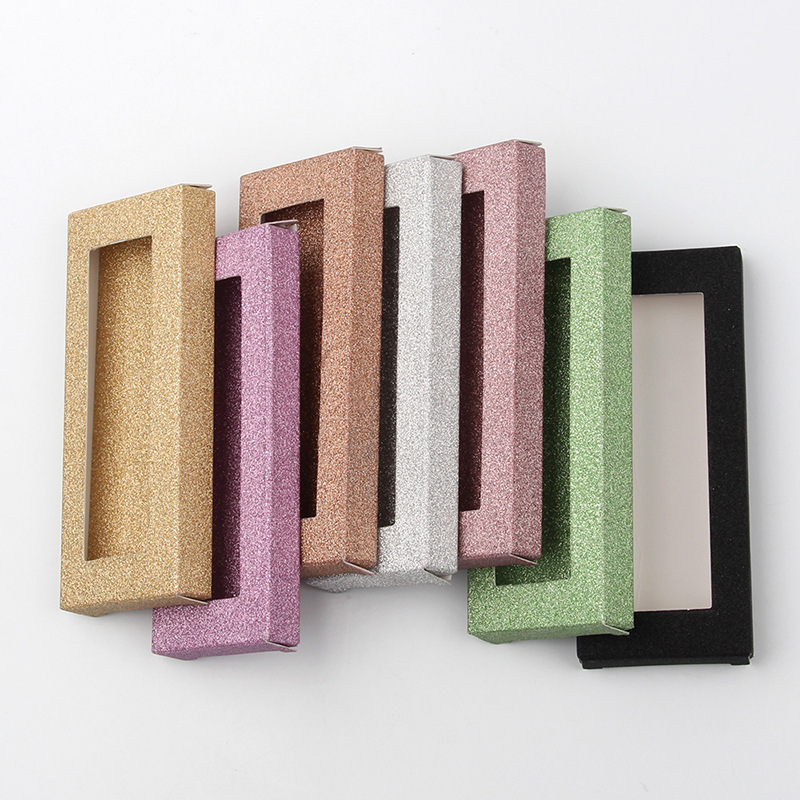 

NEW 50 pcs Glitter Eyelash Packaging Box Wholesale Lashes Boxes Empty Eyelash Package Boxes Case 25mm Lashes Rectangle Box