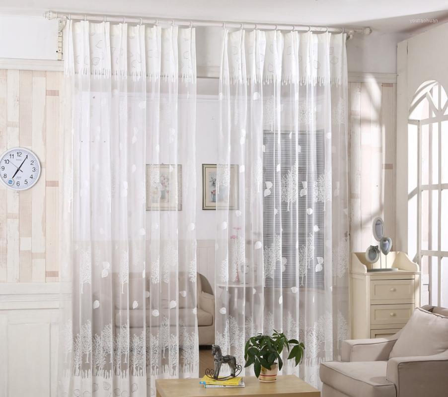 

fashion sheers tulle window curtains quality curtains Tulle Sheer para bedroom living room white brown beige 1pc1