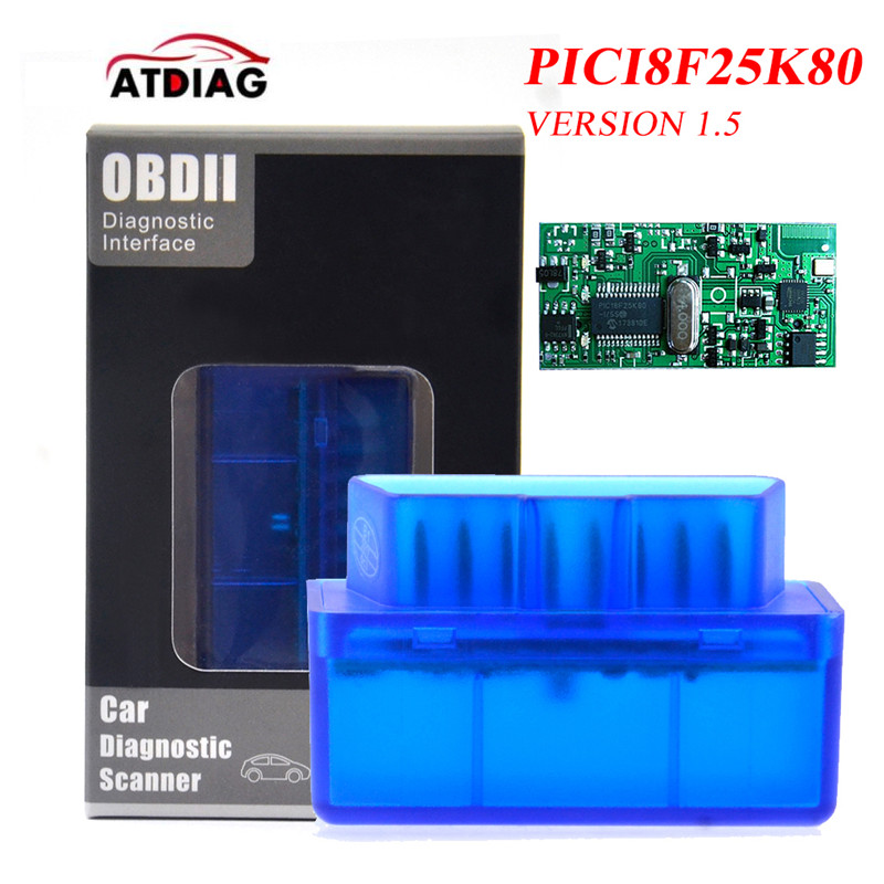 

5pcs/lot Elm327 Bluetooth OBD2 V1.5 Elm 327 V 1.5 OBD2 Car Code Reader Elm-327 OBDII Adapter Car Code Scanner Diagnostic Tool
