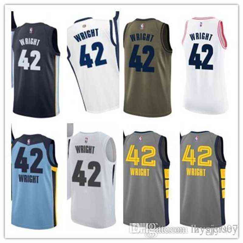

2021 Memphisgrizzlie Basketball Jerseys Grizzlie 42 Lorenzen Wright New for Shop Fan Edition Men Women Youth American Basketball Jersey Vest Shirt, Yellow