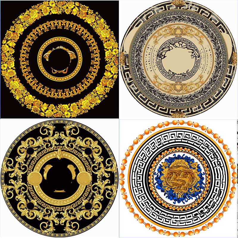 

Modern bedroom tassel cotton style round carpet living room decoration hand-woven national classic tapestry children sofa mat, Style 1