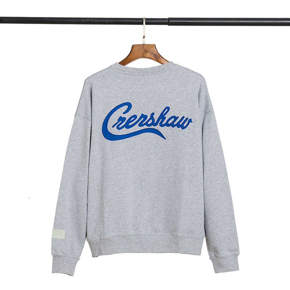 

Fashion brand fog Los Angeles Limited Co branded men' and women' round neck sweater, Gray