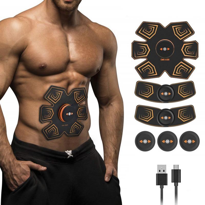 

EMS Abdominal Muscle Stimulator Trainer Abs Fitness Equipment Training Gear Muscles Electrostimulator Toner Exercise At Home Gym