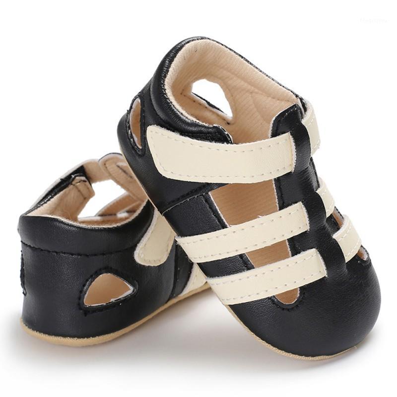 

Summer Children's Solid PU Shoes Toddler Baby Boys Breathable Buckle Hook Loop First Walker Walking Shoes1