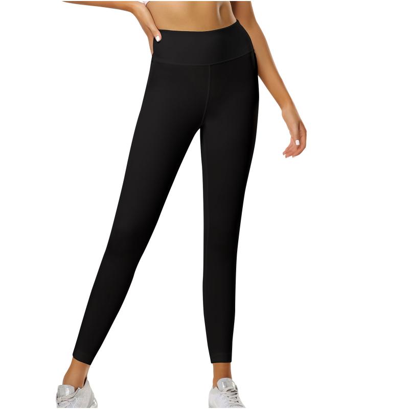 

Gym Seamless Yoga Pants Running Women Breathable Solid Pocket Elastic Casual Leggings Sport Slim Fitness Push Up Yoga Pants, Black