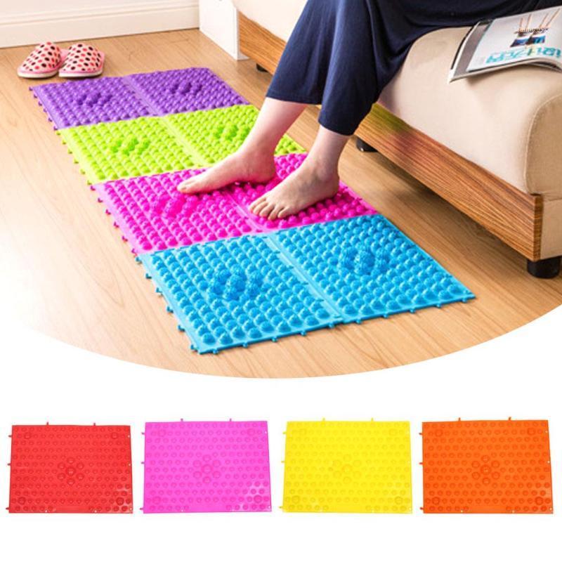 

Healthy Pressure Plate Mat Foot Massage Pad Health Care TPE Blood Circulation Therapy Cushion Pads Mats Soft Portable Pebble1, Orange