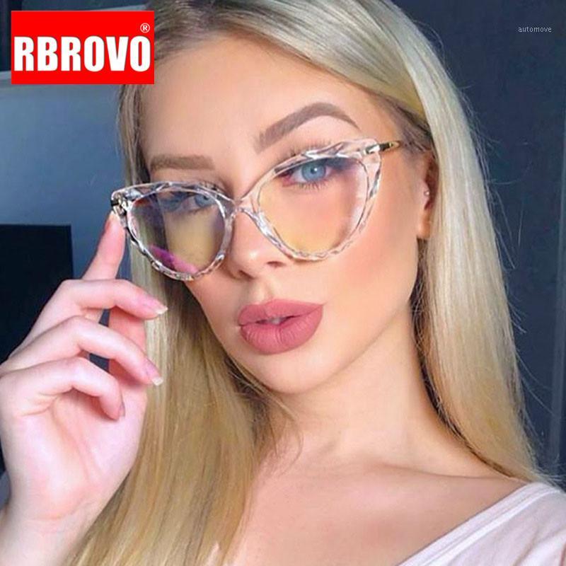

RBROVO 2020 Retro Glasses Frame Women Cat Eye Eyeglasses Women Luxury Glasses Women/Men Transparent Lentes De Lectura Hombre1