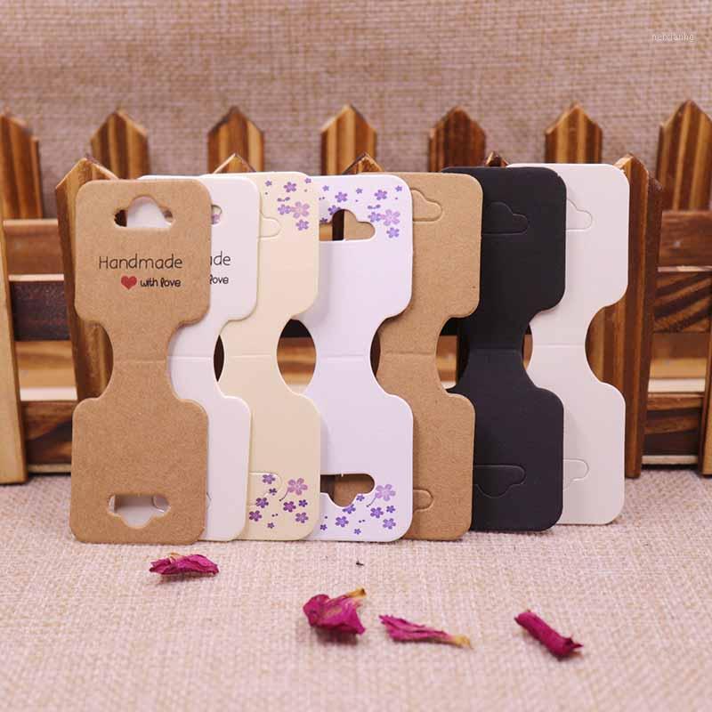 

200pcs 2018 hot New Kraft Necklace Card DIY Blank Kraft Necklace Card Custom Jewelry 300gsm Paper Cardboard 90x35mm1