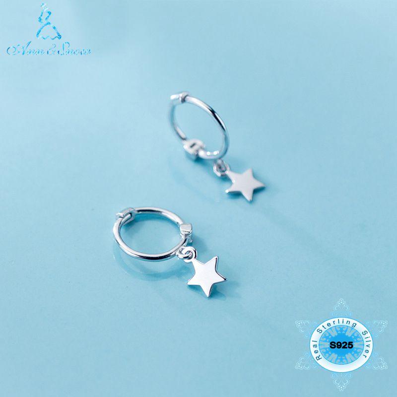 

Dangle & Chandelier 100% 925 Sterling Silver Women Drop Earrings Jewelry Fashion Star Pendant Cute Rose Gold Wholesale Jewellery
