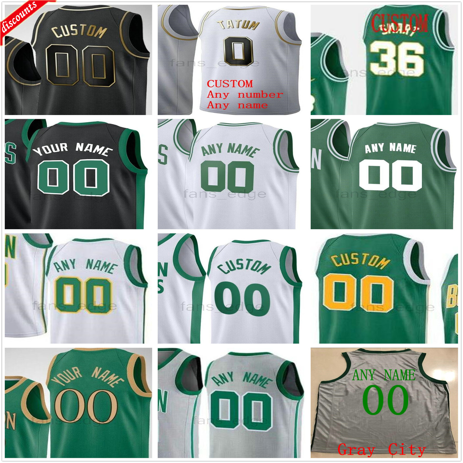 

Custom Printed Kevin 32 McHale Robert 00 Parish 3 Dennis Johnson Danny 44 Ainge Paul 34 Pierce 5 Garnett Men Women Kids Basketball Jerseys, Black