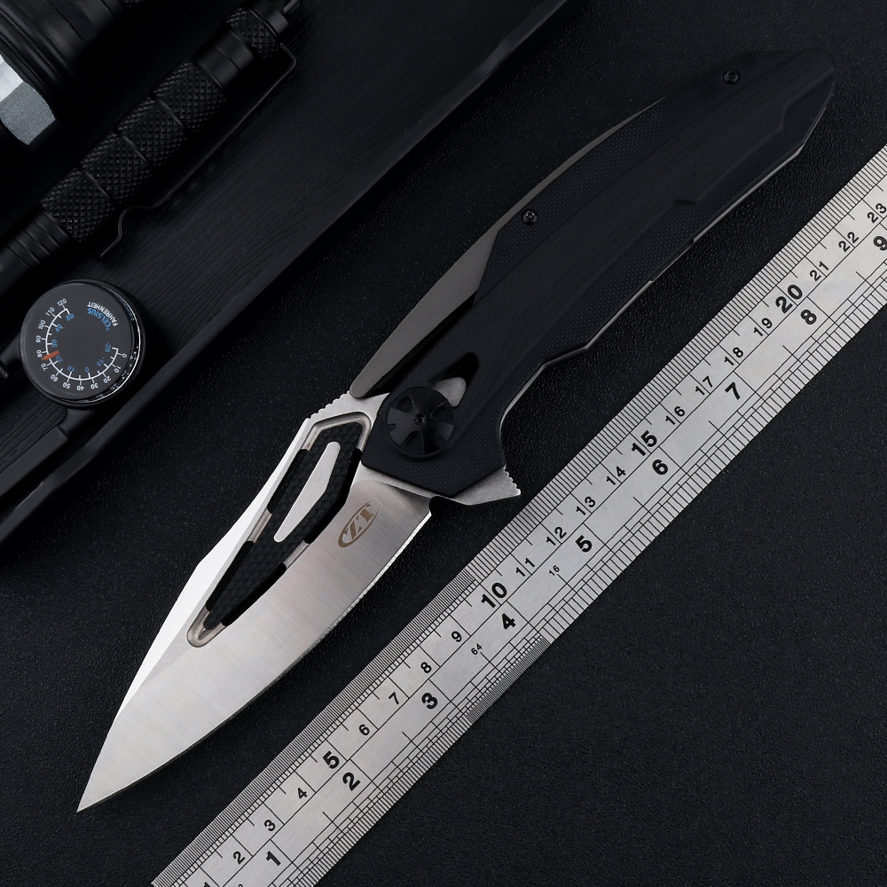 

Eafengrow ZT 0999 Folding Knife ZT0999 D2 steel +Carbon Fiber CNC Blade pocket knife Camping Hunting Outdoor EDC Tool knives