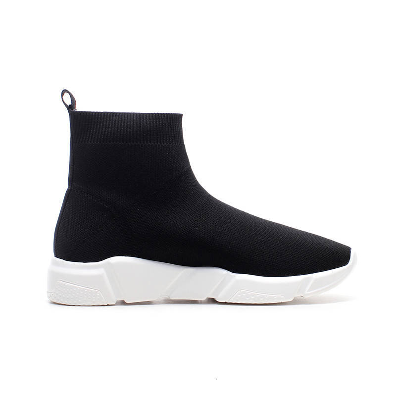 

2021 New Stretch Socks Solid Colors for Women Shoes Woman Autumn Boots 28UZ, Black