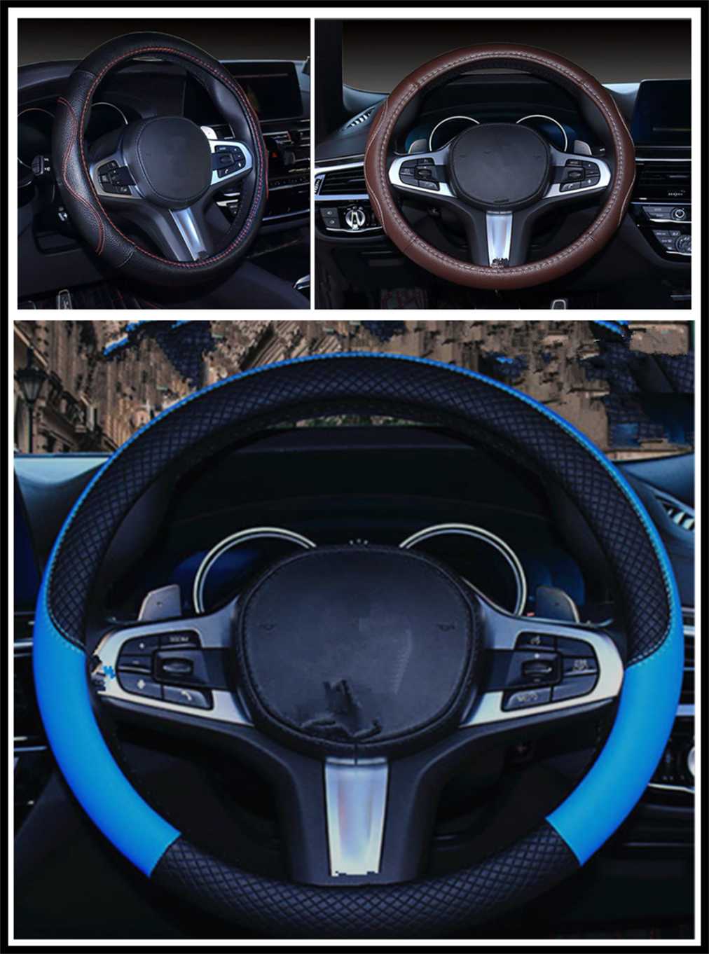 

car auto steering wheel cover 38 cm or 15 inch leather PU for LF-FC LF-C2 GX LF-NX ES350 LFA LF-LC LF-CC