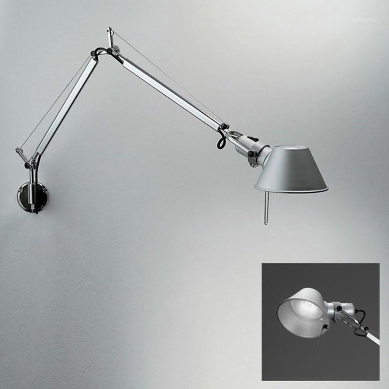 

study room Led Silver aluminum Wall Light for office Free arms E14 wall lamp sconce Reading Study Office Studio work light1
