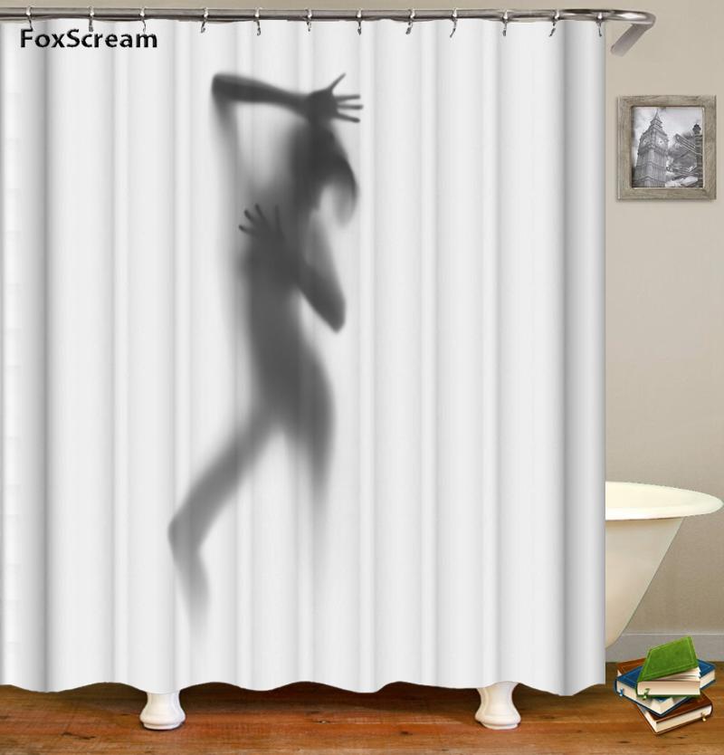 

2020 Bath Shower Curtains For Bathroom Curtain Woman Fabric Shower Curtains with Hook Sexy Girl Portrait Home Decor Or Mat