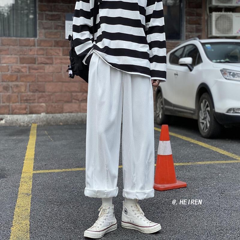 

Autumn Winter Fashion White Corduroy Harem Pants Men Straight Casual Trousers Streetwear Wide Leg Pants Male Clothing Hot Sale1, Black