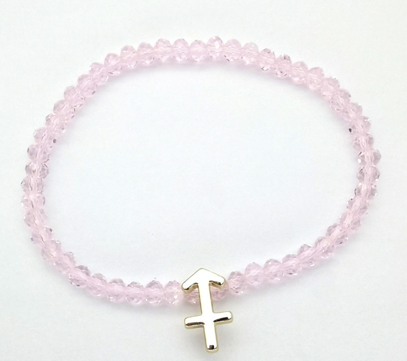 

12 Bracelets Zodiac Cristal Rose Bracelets Zodiac