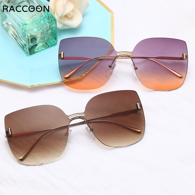 

Sunglasses Gentle My Mars Women Rimless Cat Eye Oversized Luxury Fashion Female Sun Glasses Monster Wild Personality Eyewear