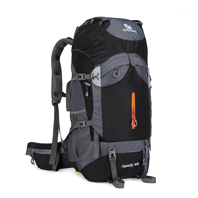 

Outdoor Mountaineering Backpack 60 Liters Aluminum Alloy Bracket Travel Backpack Hiking Camping1, Black