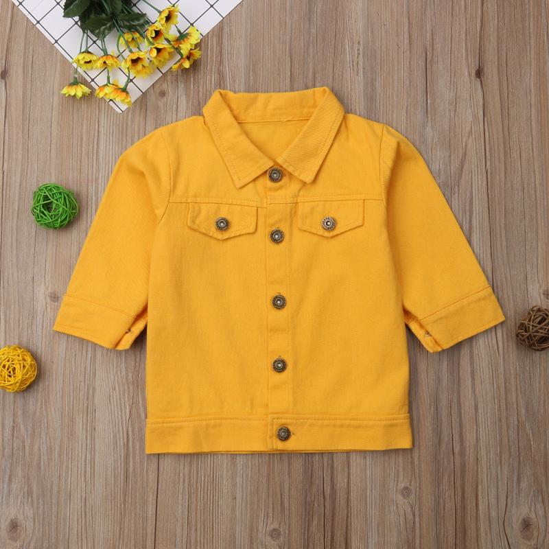 

Pudcoco New Brand Toddler Kids Baby Girls Boys Denim Jacket Long Sleeve Coat Outerwear, As pic