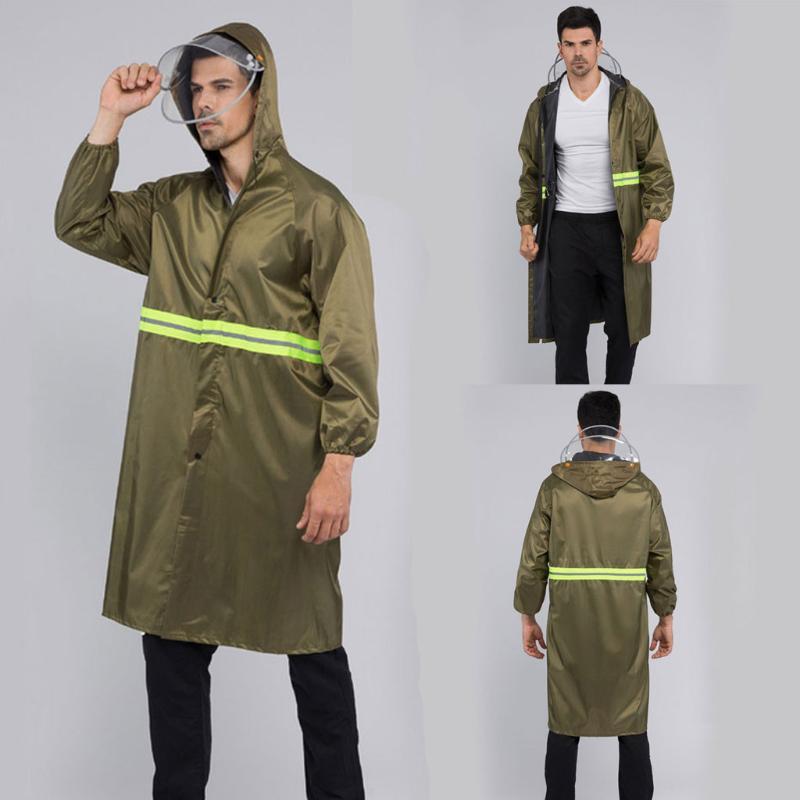 

Men Women Portable Fashion Raincoat Unisex Reflective Raincoat Protective Prevents Adult Saliva Outdoor Cover Splashing Body Gdhox