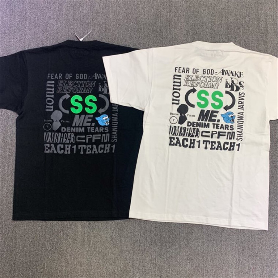 

2021 New 2021ss Summer Style Foaming Printing Cpfm.xyz Social Studies t Shirts Men Women Black White Streetwear T-shirts E2pq