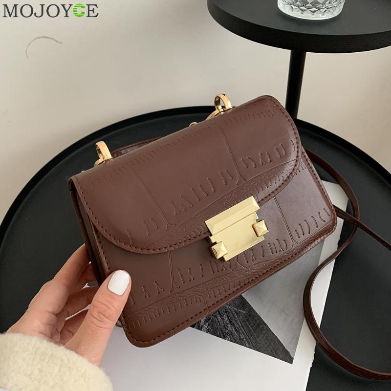 

Simply Crossbody Bags PU Leather Solid Color Simple Messenger Bag Lady Travel Stone Pattern Handbags for Women 2020, Black