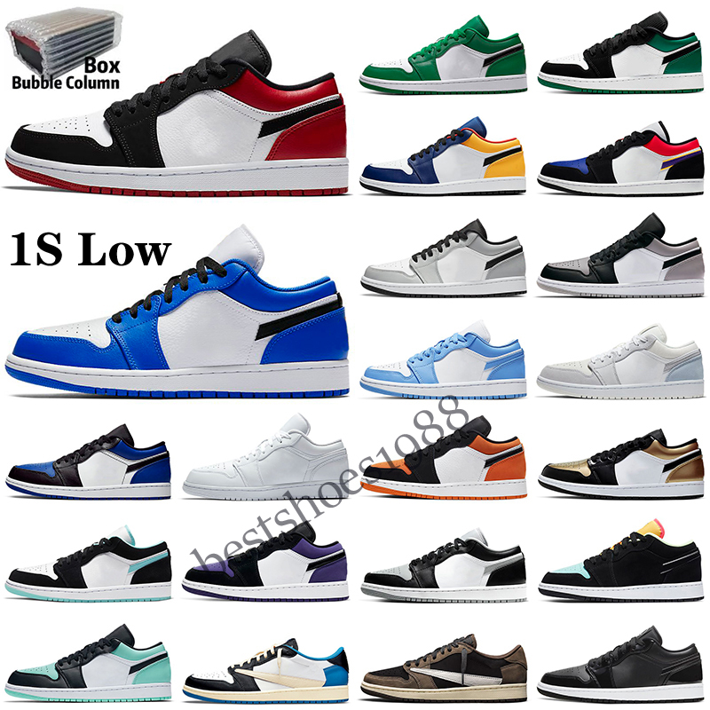 

1 1s Low Fragment x Cactus Men Basketball Shoes Banned Light Smoke Grey SE UNC Royal black toe Crimson Tint Shadow Court Purple White Tan Gum women Sneakers, Color 11