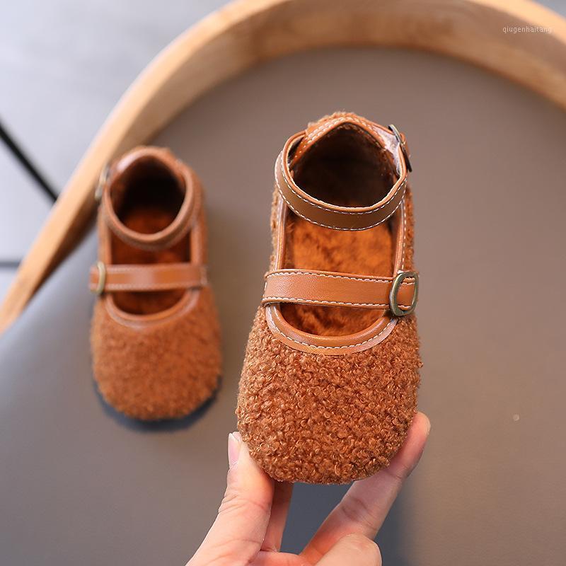 

Princess Shoes For Little Baby Girls Dress Fashion Female Furry Leather Kids Party Wedding Child Toddler Shoes 1 2 3 4 5 6 Years1, Black