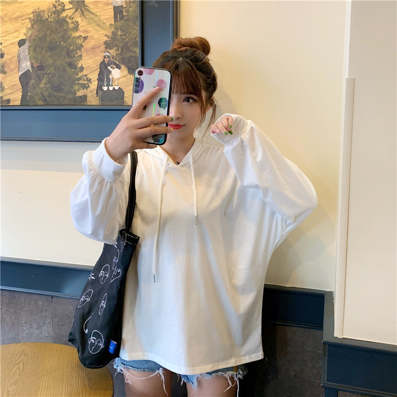 

2021 New Eight optional colors hoodies women's sweater casual polyester Autumn Korean clothes with big top hood UWHL, Yellow.