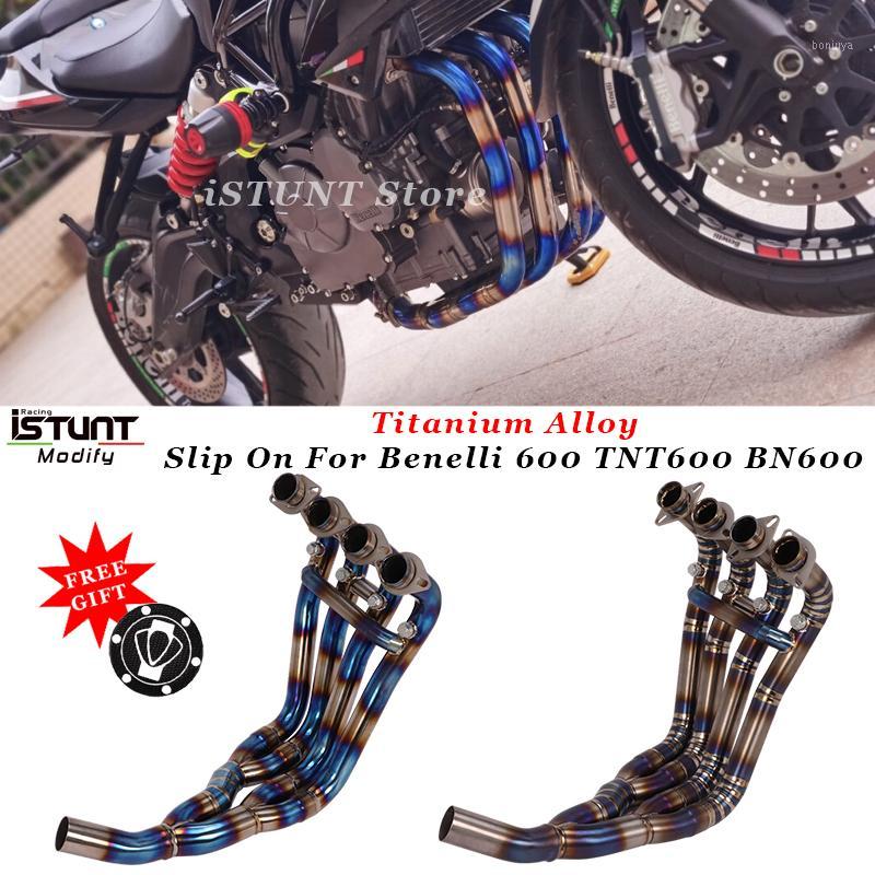 

Slip On For Benelli 600 TNT600 BN600 Motorcycle Full Escape Exhaust System Modified Titanium Alloy Front Link Pipe1