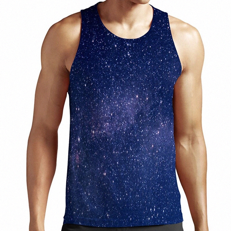 Men's Unisex Tank Top Undershirt 3D Print Galaxy Graphic Prints Plus Size Round Neck Casual Daily Print Sleeveless Tops Basic Designer Big and
