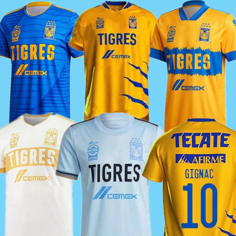 

2021 2022 Tigres de la UANL Mens Soccer Jerseys GIGNAC PIZARRO QUINONES Home Football Shirts F.THAUVIN RODRIGUEZ DUENAS ORTEGA Short Sleeve, Away