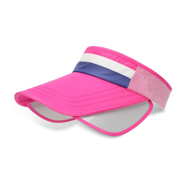 

Women Elastic Empty Open Top Sweat Absorbent Summer UV Protection Sun Hat Lengthen Brim Beach Knitting Adjustable Outdoor Sports, White