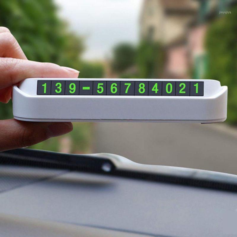 

Balight Car Temporary Stop Sign Parking Card Luminous Phone Number Plate Auto Accessories1